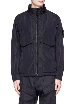 Main View - Click To Enlarge - STONE ISLAND - Garment dyed packable hood jacket