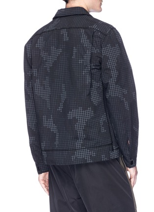 Back View - Click To Enlarge - STONE ISLAND - Camouflage grid ripstop jacket