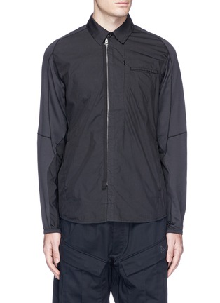 Main View - Click To Enlarge - STONE ISLAND - Stretch sleeve shirt jacket
