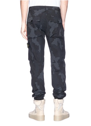 Back View - Click To Enlarge - STONE ISLAND - Check grid camouflage print ripstop pants