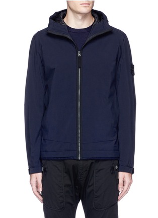 Main View - Click To Enlarge - STONE ISLAND - Soft Shell-R Primaloft® padded zip hoodie