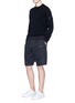Figure View - Click To Enlarge - STONE ISLAND - Ruched sleeve stretch sweater
