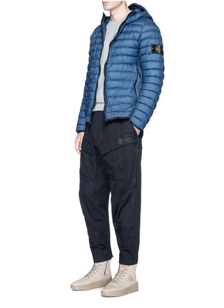 Figure View - Click To Enlarge - STONE ISLAND - Garment dyed down puffer jacket