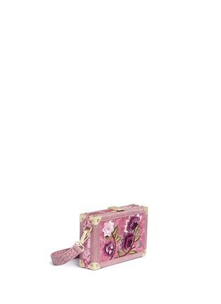 Detail View - Click To Enlarge - SAM EDELMAN - 'Gabrielle' floral embroidered velvet box clutch