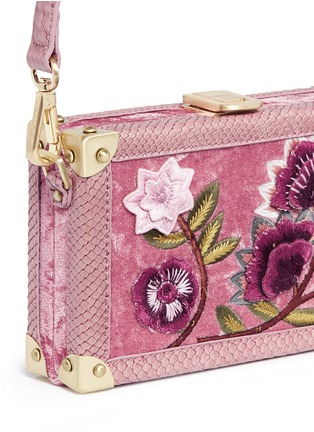  - SAM EDELMAN - 'Gabrielle' floral embroidered velvet box clutch