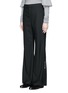 Front View - Click To Enlarge - ADEAM - Pearlescent button wide leg suiting pants