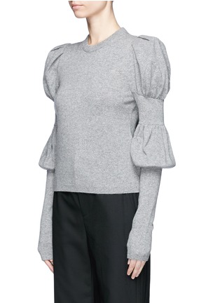 Front View - Click To Enlarge - ADEAM - Puffed bishop sleeve cashmere sweater
