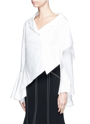 Front View - Click To Enlarge - ADEAM - Asymmetric deconstructed cascade suiting top