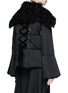 Back View - Click To Enlarge - ADEAM - Lambskin shearling collar puffer jacket