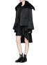 Figure View - Click To Enlarge - ADEAM - Lambskin shearling collar puffer jacket