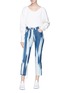 Figure View - Click To Enlarge - FAUSTINE STEINMETZ - Merino wool cropped ripped pants
