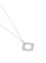 Detail View - Click To Enlarge - CZ BY KENNETH JAY LANE - Cubic zirconia cluster hoop pendant necklace