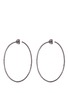 Main View - Click To Enlarge - CZ BY KENNETH JAY LANE - 'Inside Out' cubic zirconia skinny hoop earrings