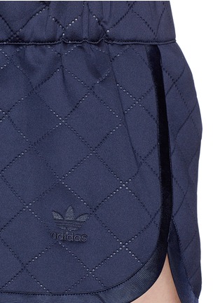 Detail View - Click To Enlarge - ADIDAS - Diamond pattern embossed track shorts