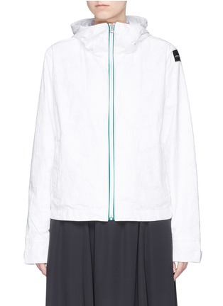 Main View - Click To Enlarge - ADIDAS - 'EQT' woven paper hooded track jacket
