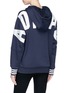 Back View - Click To Enlarge - ADIDAS - Logo appliqué hoodie