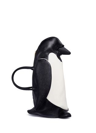 Detail View - Click To Enlarge - THOM BROWNE  - Penguin pebble leather bag