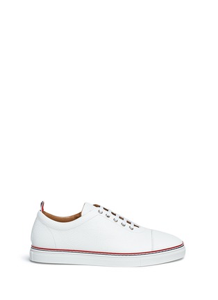 Main View - Click To Enlarge - THOM BROWNE  - Pebble leather sneakers
