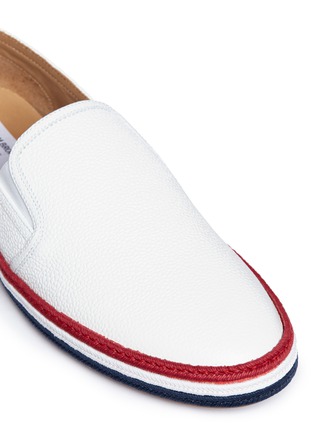 Detail View - Click To Enlarge - THOM BROWNE  - Braided rope leather espadrilles