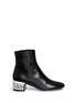 Main View - Click To Enlarge - RODO - Embellished heel leather ankle boots