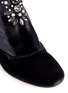 Detail View - Click To Enlarge - RODO - Embellished velvet stretch satin knee high sock boots