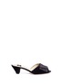 Main View - Click To Enlarge - RODO - Glass crystal satin bow velvet sandals