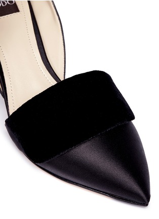 Detail View - Click To Enlarge - RODO - Velvet and satin d'Orsay pumps