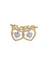 Main View - Click To Enlarge - BUCCELLATI - 'Orocoll' diamond 18k gold intertwined hearts brooch