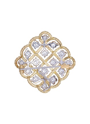 Detail View - Click To Enlarge - BUCCELLATI - 'Étoilée' diamond 18k gold cutout brooch
