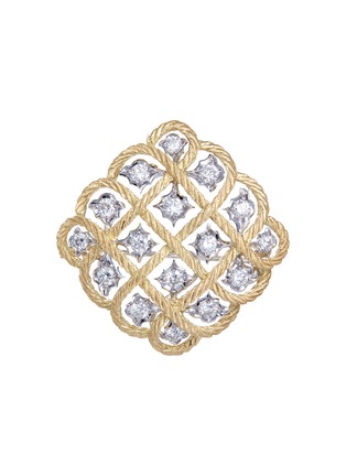 Main View - Click To Enlarge - BUCCELLATI - 'Étoilée' diamond 18k gold cutout brooch