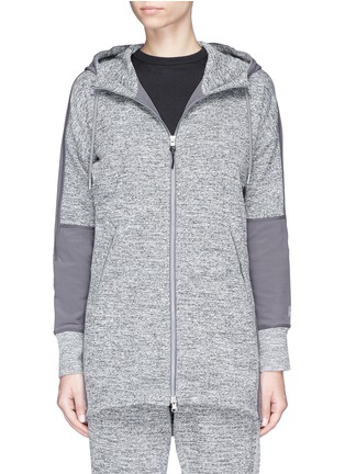 Main View - Click To Enlarge - ADIDAS - x Reigning Champ marled panel zip hoodie