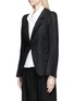 Front View - Click To Enlarge - ANN DEMEULEMEESTER - Velvet sash patchwork blazer