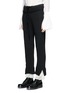 Front View - Click To Enlarge - ANN DEMEULEMEESTER - Floral lace cuff underlay sweatpants