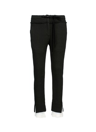 Main View - Click To Enlarge - ANN DEMEULEMEESTER - Floral lace cuff underlay sweatpants