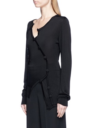 Front View - Click To Enlarge - JACQUEMUS - Asymmetric hem sweater