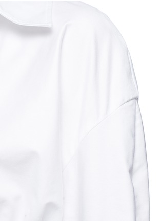 Detail View - Click To Enlarge - JACQUEMUS - Darted basketweave shirt