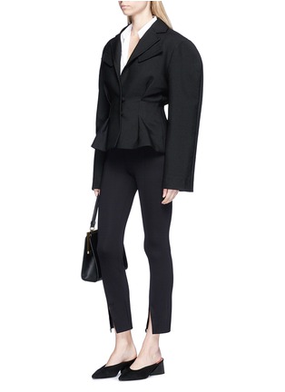 Figure View - Click To Enlarge - JACQUEMUS - Darted wool basketweave blazer