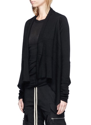 Front View - Click To Enlarge - RICK OWENS  - Open cashmere cardigan