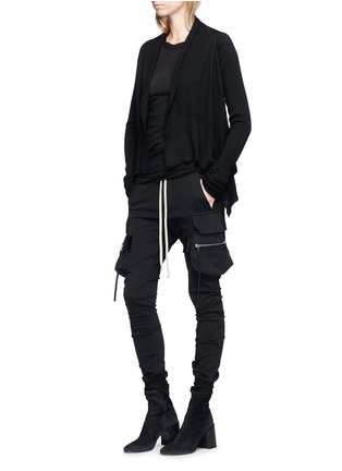 Figure View - Click To Enlarge - RICK OWENS  - Open cashmere cardigan