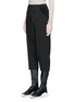 Front View - Click To Enlarge - RICK OWENS  - Pleated drop crotch cropped pants