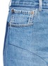 Detail View - Click To Enlarge - VETEMENTS - Asymmetric patchwork denim pants