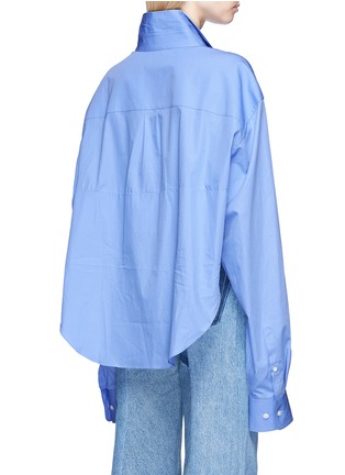 Back View - Click To Enlarge - VETEMENTS - Oversized cropped shirt