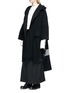 Figure View - Click To Enlarge - YOHJI YAMAMOTO - Belted wrap overlay wool suiting saroul pants