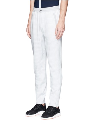 Front View - Click To Enlarge - ADIDAS - x Reigning Champ grid jersey sweatpants