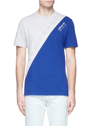 Main View - Click To Enlarge - ADIDAS - 'Rose City' colourblock piqué T-shirt