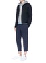 Figure View - Click To Enlarge - ADIDAS - 'Instinct' pintuck cropped jogging pants