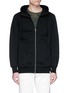 Main View - Click To Enlarge - ADIDAS - 'XBYO' reflective print zip hoodie