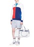 Figure View - Click To Enlarge - ADIDAS BY PHARRELL WILLIAMS - 'Vintage Team' suede duffle bag