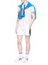 Figure View - Click To Enlarge - ADIDAS BY PHARRELL WILLIAMS - 'New York' colourblock mesh shorts