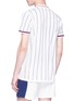 Back View - Click To Enlarge - ADIDAS BY PHARRELL WILLIAMS - 'New York' stripe mesh panel polo shirt